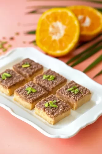 Orange Truffle Barfi